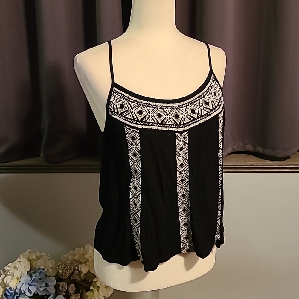 Mossimo Embroidered Strappy Top